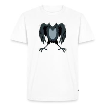 Silhouette d’ailes de corbeau - T-shirt Premium bio Homme - blanc - Devant - Nico (187cm)
