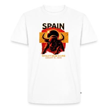 Total Solar Eclipse 2026 Totality August 12 - Men's Premium Organic T-Shirt - white - Front - Nico (187cm)
