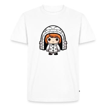 Bande dessinée d’igloo esquimau d’hiver - T-shirt Premium bio Homme - blanc - Devant - Nico (187cm)