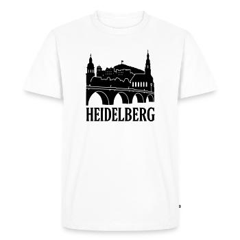Heidelberg Silhouette - Men's Premium Organic T-Shirt - white - Front - Nico (187cm)