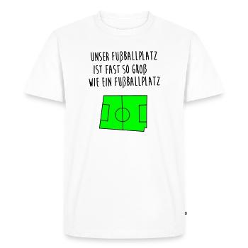 Comme un terrain de football - T-shirt Premium bio Homme - blanc - Devant - Nico (187cm)