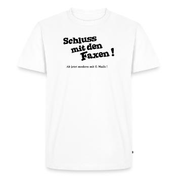 No more faxing - Men's Premium Organic T-Shirt - white - Front - Nico (187cm)