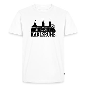 Silhouette de Karlsruhe - T-shirt Premium bio Homme - blanc - Devant - Nico (187cm)