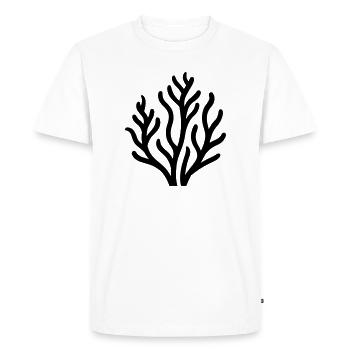 alga - Men's Premium Organic T-Shirt - white - Front - Nico (187cm)