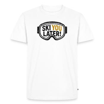 Ski You Later – Lunettes de ski Grunge - T-shirt Premium bio Homme - blanc - Devant - Nico (187cm)