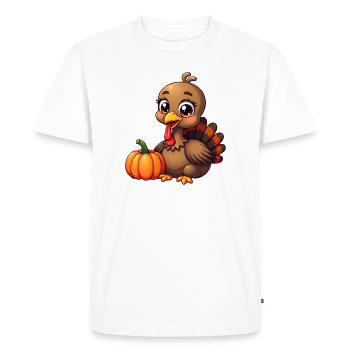 Bébé dinde de Thanksgiving - T-shirt Premium bio Homme - blanc - Devant - Nico (187cm)