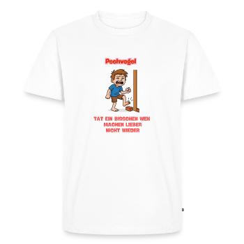 Unlucky Door Scene - Men's Premium Organic T-Shirt - white - Front - Nico (187cm)