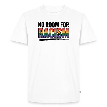 Pas de place pour le racisme - Logo de la Cool Pride - T-shirt Premium bio Homme - blanc - Devant - Nico (187cm)