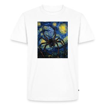 araignées araignées Halloween style Van Gogh - T-shirt Premium bio Homme - blanc - Devant - Nico (187cm)