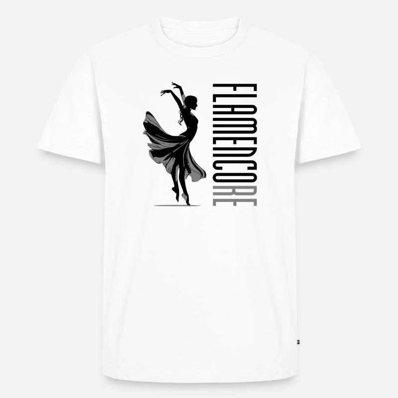 Flamencore Schwarz - Männer Premium Bio T-Shirt - Weiß