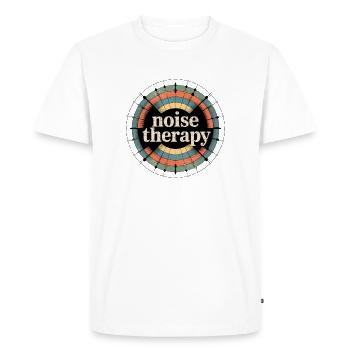 Rétro Grunge – Thérapie par le bruit - T-shirt Premium bio Homme - blanc - Devant - Nico (187cm)