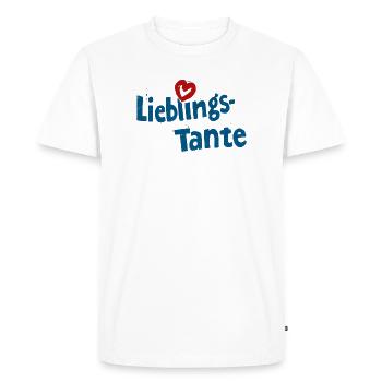 Favori - Tante - T-shirt Premium bio Homme - blanc - Devant - Nico (187cm)