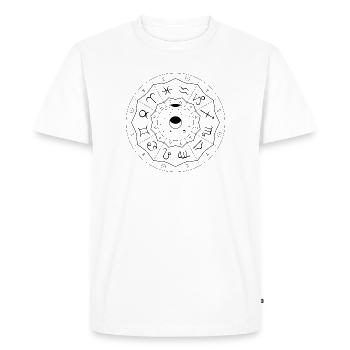 Zodiac Mandala - Elements and Modalities (black) - Men's Premium Organic T-Shirt - white - Front - Nico (187cm)