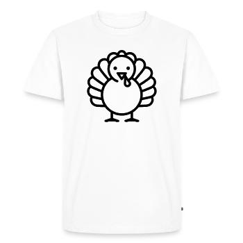 Dinde - T-shirt Premium bio Homme - blanc - Devant - Nico (187cm)