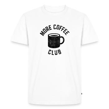 More Coffee Club Mugs - Men's Premium Organic T-Shirt - white - Front - Nico (187cm)