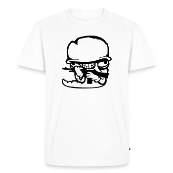 ver soldat casque fou arme agressif sauvage fun - T-shirt Premium bio Homme - blanc - Devant - Nico (187cm)