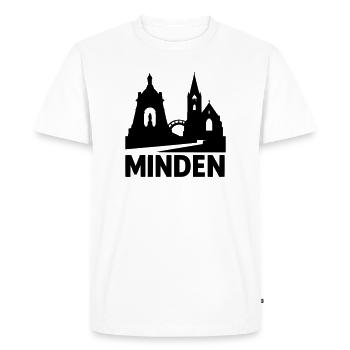 Minden Westphalie Silhouette - T-shirt Premium bio Homme - blanc - Devant - Nico (187cm)