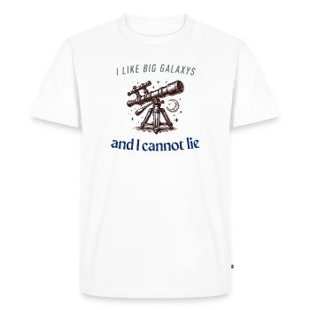 Big Galaxys Funny Space Shirt - Men's Premium Organic T-Shirt - white - Front - Nico (187cm)
