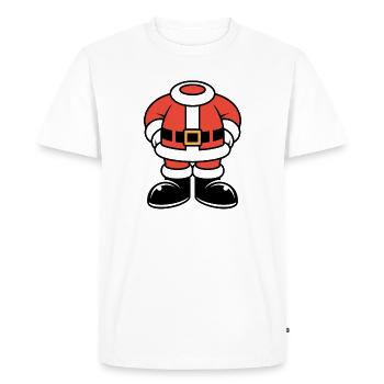 Grande silhouette de Père Noël en rouge - T-shirt Premium bio Homme - blanc - Devant - Nico (187cm)