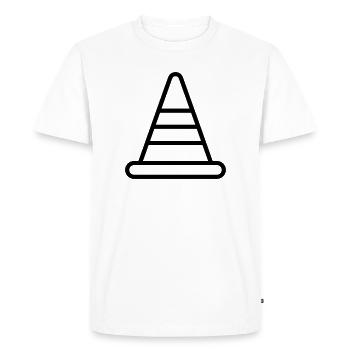 cône - T-shirt Premium bio Homme - blanc - Devant - Nico (187cm)
