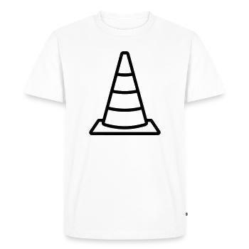 cône de signalisation - T-shirt Premium bio Homme - blanc - Devant - Nico (187cm)