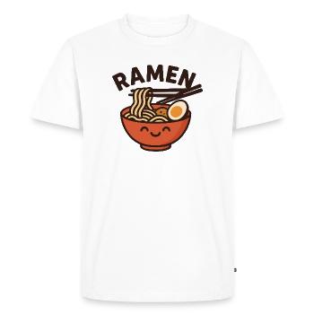 Ramen Lover - Conception amusante de nouilles kawaii - T-shirt Premium bio Homme - blanc - Devant - Nico (187cm)