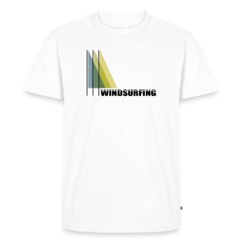 Lettrage de planche à voile avec graphiques - T-shirt Premium bio Homme - blanc - Devant - Nico (187cm)