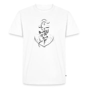 Nautic Design belle ancre de l’océan illustration - T-shirt Premium bio Homme - blanc - Devant - Nico (187cm)