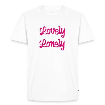Lovely lonely - T-shirt Premium bio Homme - blanc - Devant - Nico (187cm)