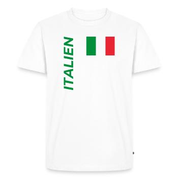 Turin - Men's Premium Organic T-Shirt - white - Front - Nico (187cm)