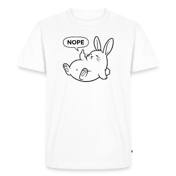 Non, Lapin | Déclaration de lapin coquin - T-shirt Premium bio Homme - blanc - Devant - Nico (187cm)