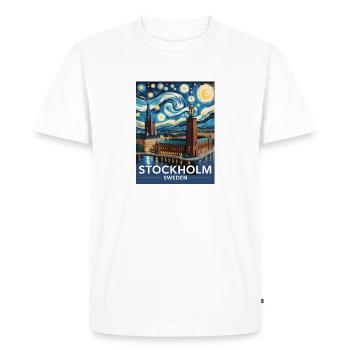 Stockholm - T-shirt Premium bio Homme - blanc - Devant - Nico (187cm)