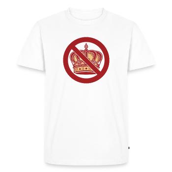 Pas de mouvement des rois Pas de rois avec la couronne du roi - T-shirt Premium bio Homme - blanc - Devant - Nico (187cm)