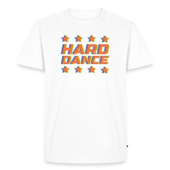 Hard Dance Retro Neon 3D - Men's Premium Organic T-Shirt - white - Front - Nico (187cm)
