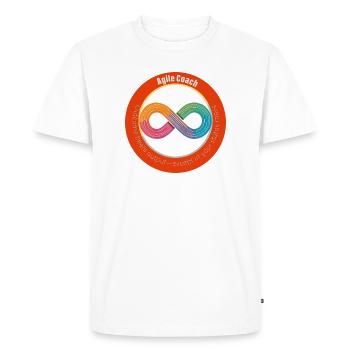 Coach Agile : Résultat vs Sortie - T-shirt Premium bio Homme - blanc - Devant - Nico (187cm)