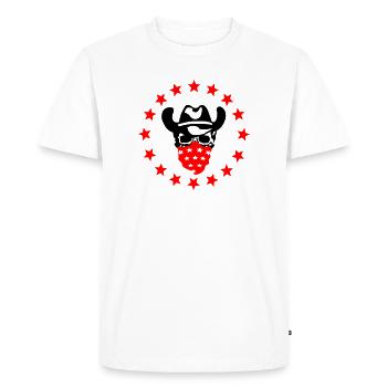 Cowboy Skull - Men's Premium Organic T-Shirt - white - Front - Nico (187cm)