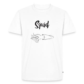 Nautic Design Squid Ink Sketch hand drawn minimal - Men's Premium Organic T-Shirt - white - Front - Nico (187cm)