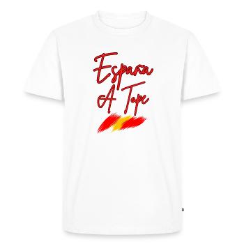 Espagne A Tope Neon - T-shirt Premium bio Homme - blanc - Devant - Nico (187cm)