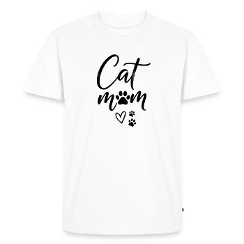 Chat Maman Chat Amant Chat Maman - T-shirt Premium bio Homme - blanc - Devant - Nico (187cm)