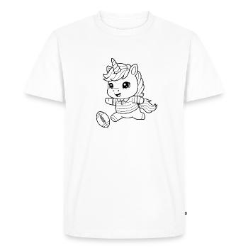 Licorne Football américain - T-shirt Premium bio Homme - blanc - Devant - Nico (187cm)