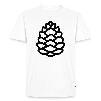 Pomme de Pin - T-shirt Premium bio Homme - blanc - Devant - Nico (187cm)