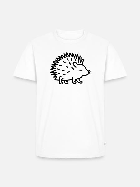 Stachelschwein - Männer Premium Bio T-Shirt - Weiß