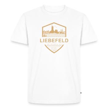Armoiries de la ville de Liebefeld ❤ - T-shirt Premium bio Homme - blanc - Devant - Nico (187cm)