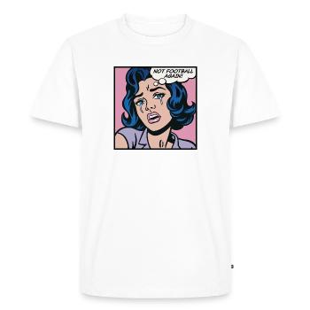 Pas encore le football, fille pop art - T-shirt Premium bio Homme - blanc - Devant - Nico (187cm)