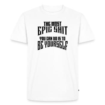 L’amour de soi épique - soyez vous-même ! Le voyage de votre héros. - T-shirt Premium bio Homme - blanc - Devant - Nico (187cm)