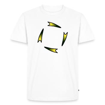 Luminous Corner Ribbons Abstract - Men's Premium Organic T-Shirt - white - Front - Nico (187cm)