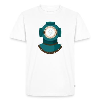Nautic Design Antique Diving Helmet Illustration - Men's Premium Organic T-Shirt - white - Front - Nico (187cm)