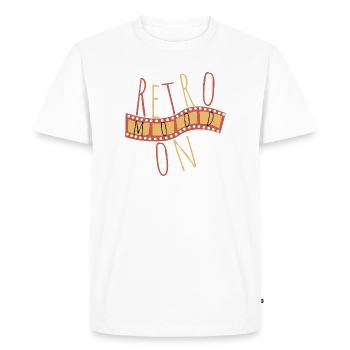 Ambiance rétro – Style vintage - T-shirt Premium bio Homme - blanc - Devant - Nico (187cm)