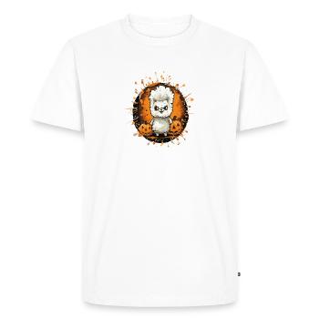 Llama Halloween Comic - Men's Premium Organic T-Shirt - white - Front - Nico (187cm)