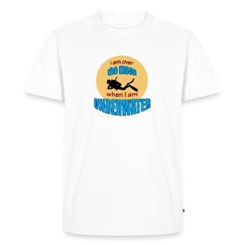 OVER THE MOON - Men's Premium Organic T-Shirt - white - Front - Nico (187cm)